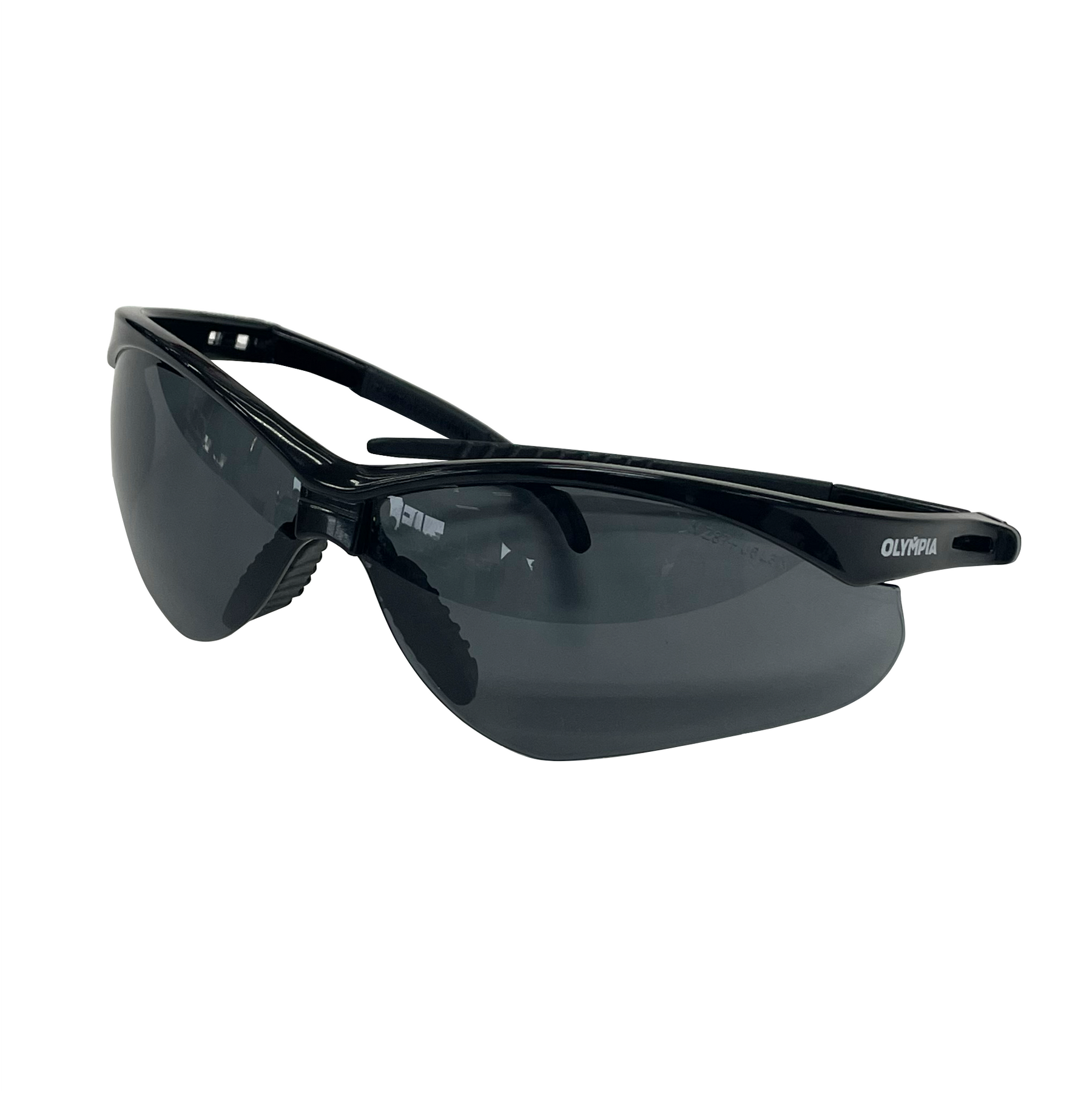 Safety Glasses, Half-Frame, Smoke, Anti-Scratch/Anti-Fog, Black