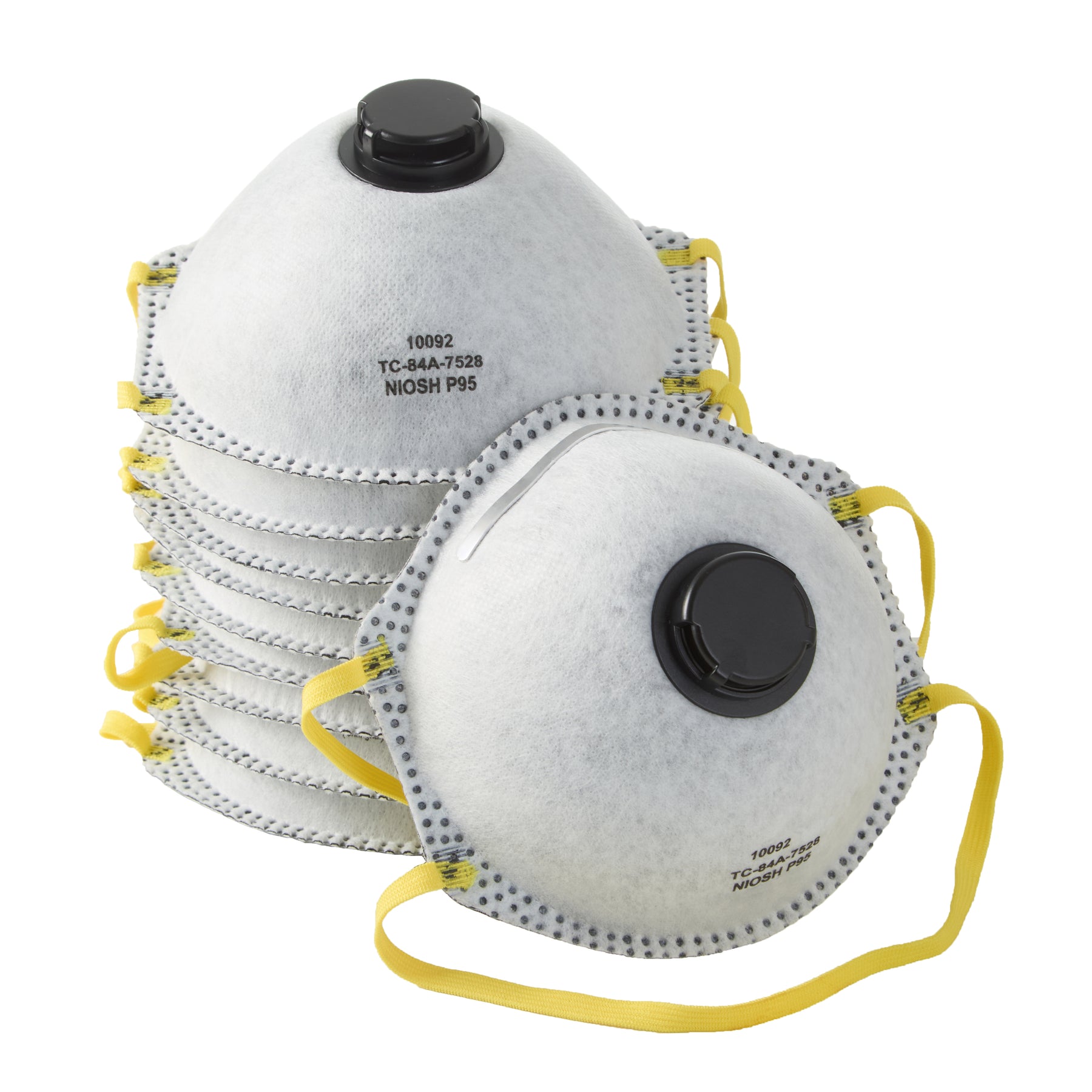 P95 Respirator w/ Exhalation Valve, Gray, 10 count