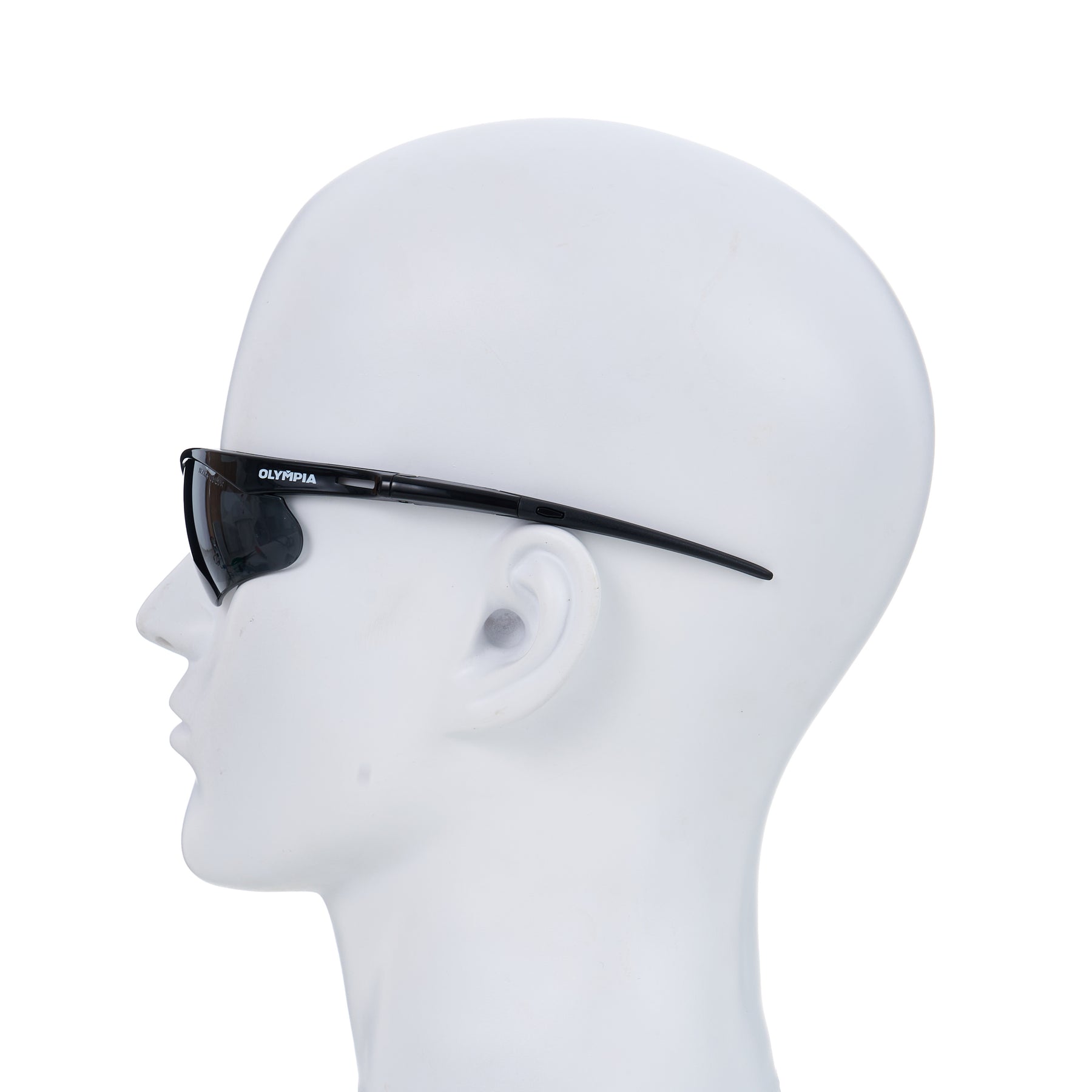 Safety Glasses, Half-Frame, Smoke, Anti-Scratch/Anti-Fog, Black