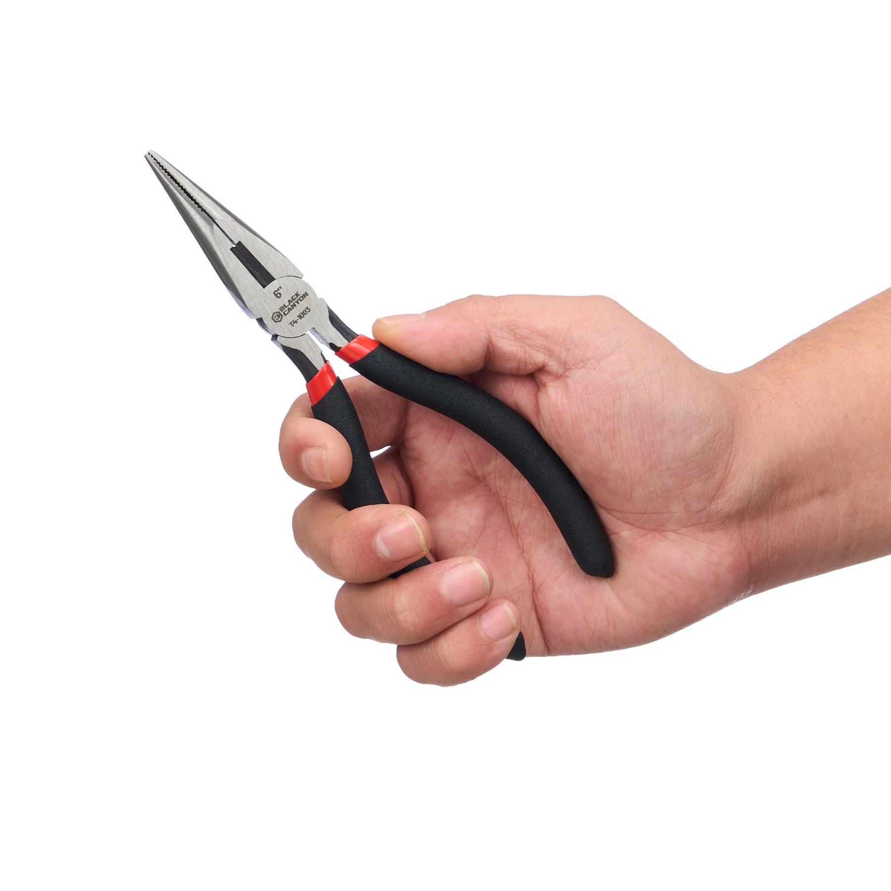 Long-Nose Pliers, 6 in Length, Comfort Grip