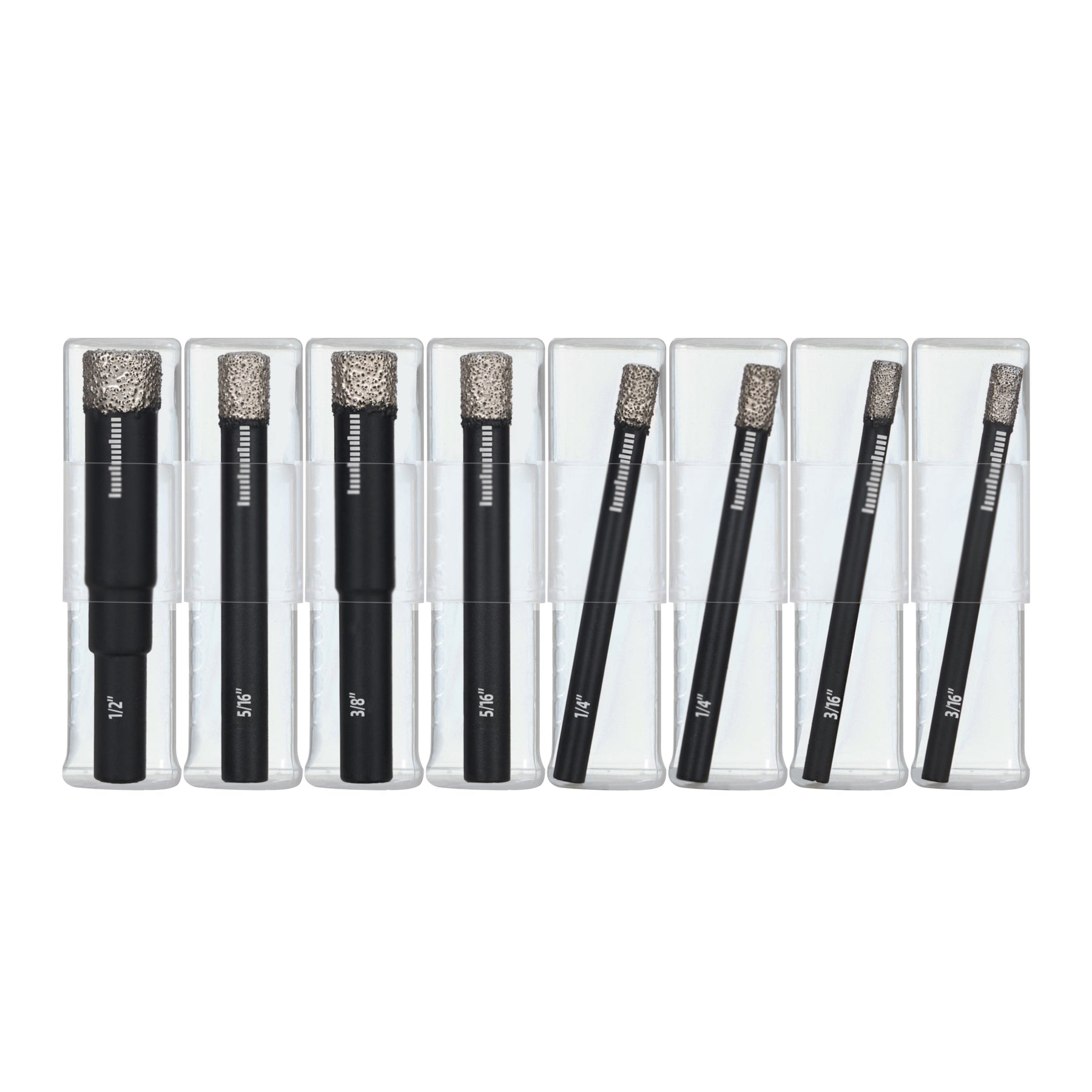 Diamond Tip Drill Bits, 8-Piece Set