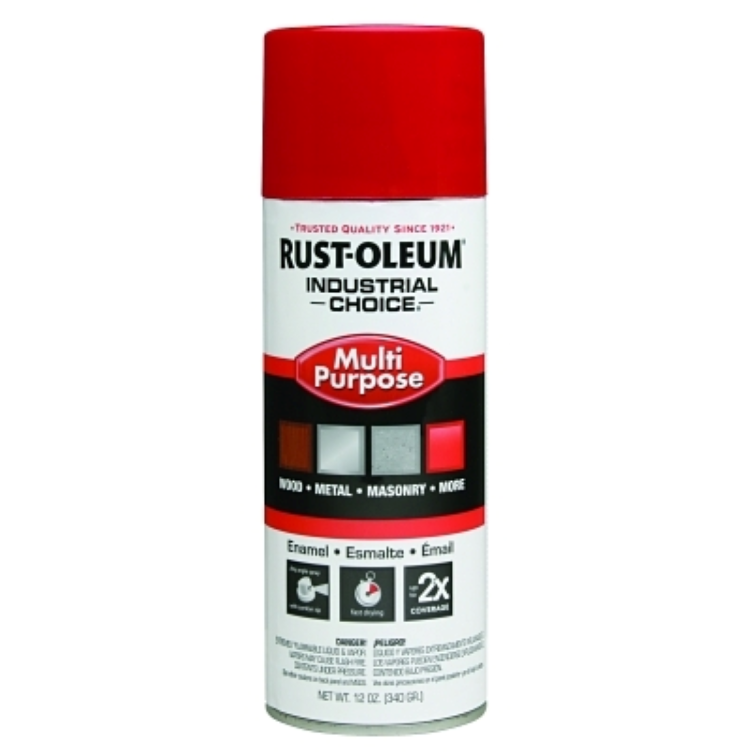 Rustoleum® 1600 Industrial Spray Paint, 12oz, OSHA Red, High-Gloss