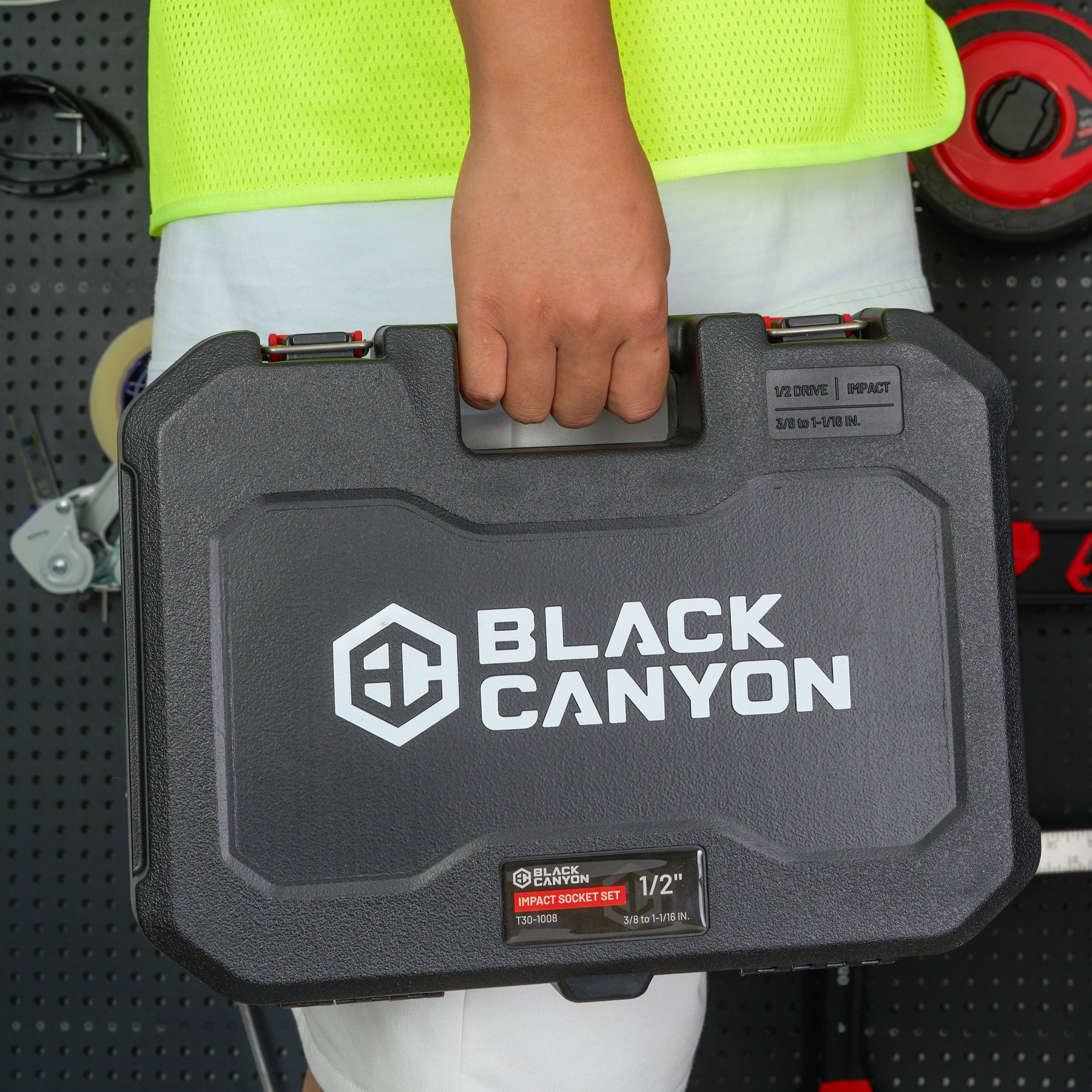 1/2 in Drive Impact Socket Set, 6-Point, SAE, 12 Piece