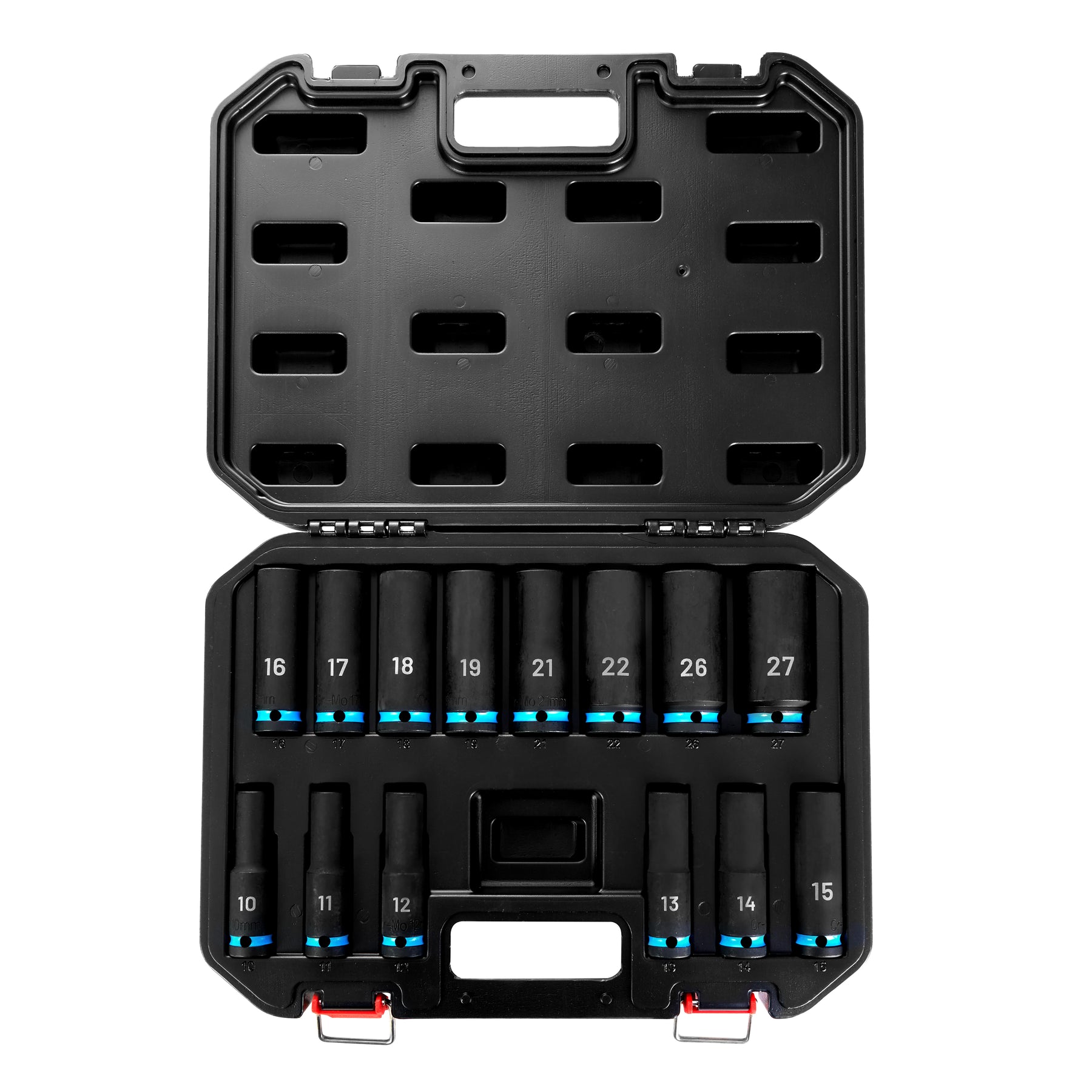 1/2 in Drive Impact Socket Set, 6-Point, Metric, 14 Piece