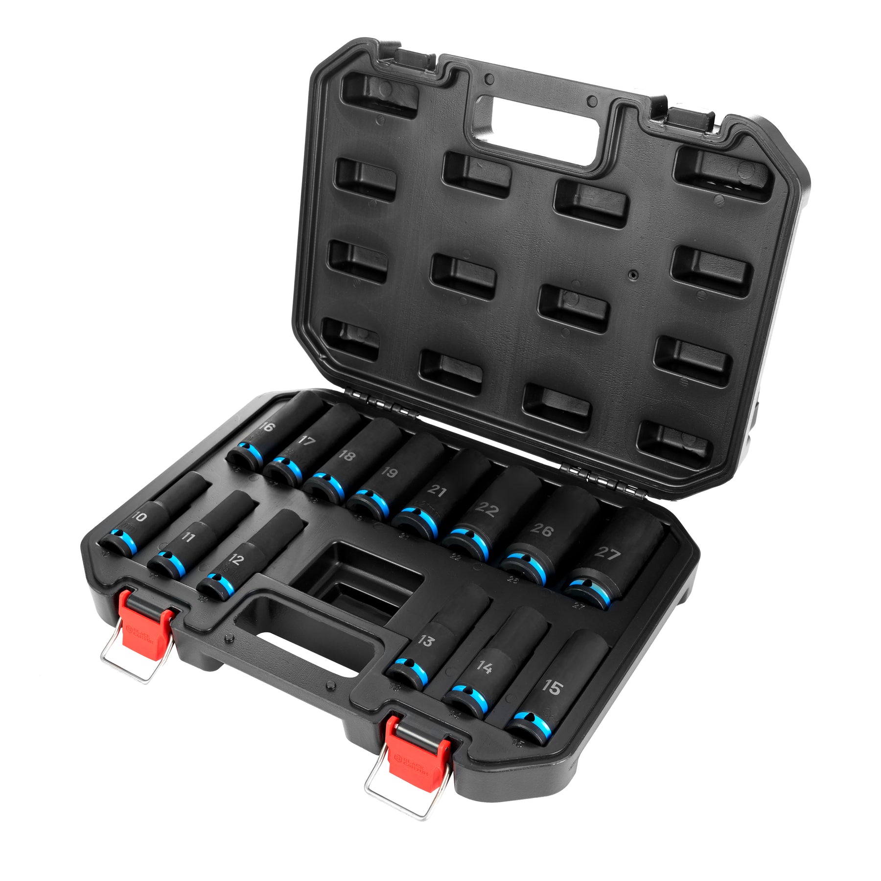 1/2 in Drive Impact Socket Set, 6-Point, Metric, 14 Piece