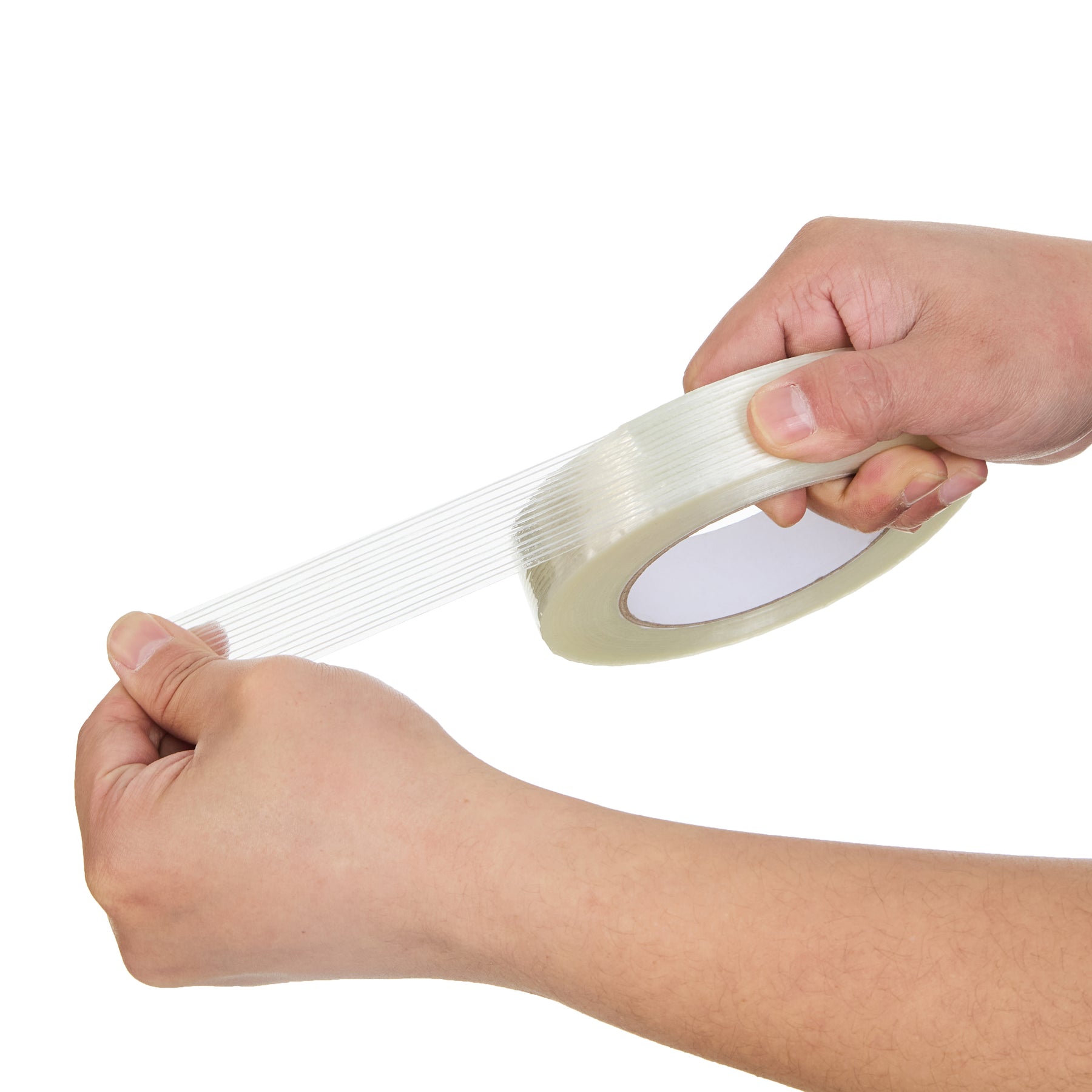 1 in Fiberglass Strapping Tape, White, 4 mil, 60 yd Roll