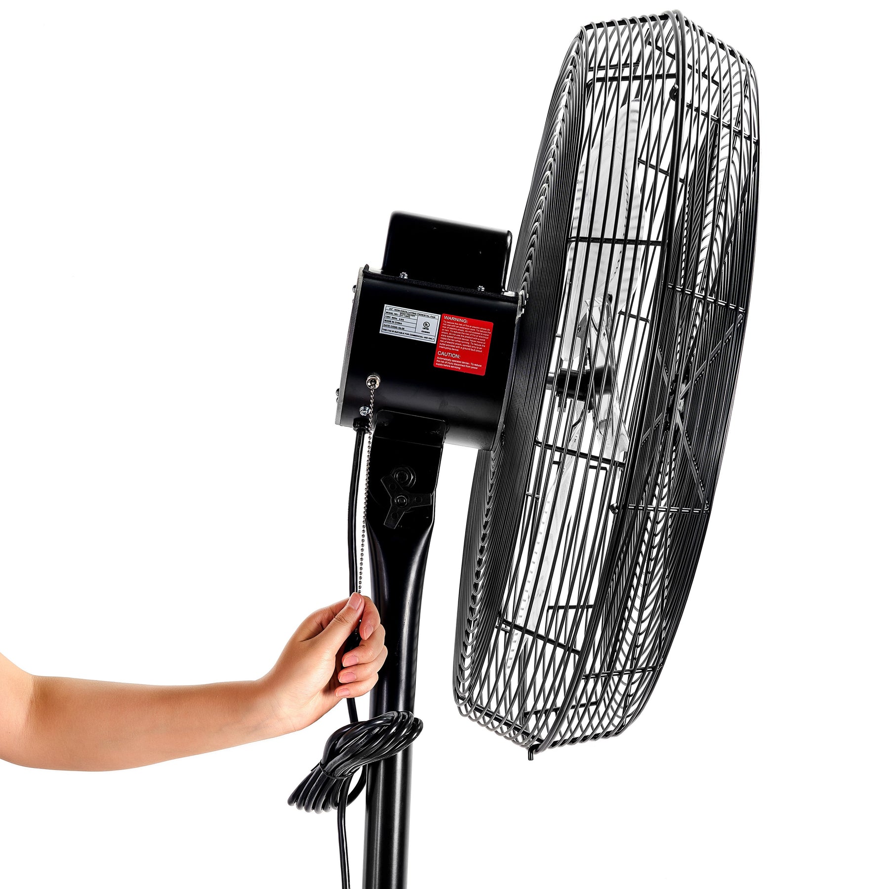 24 in Non-Oscillating Pedestal Fan, 5,450 CFM, 2 Speeds, 1/4 HP