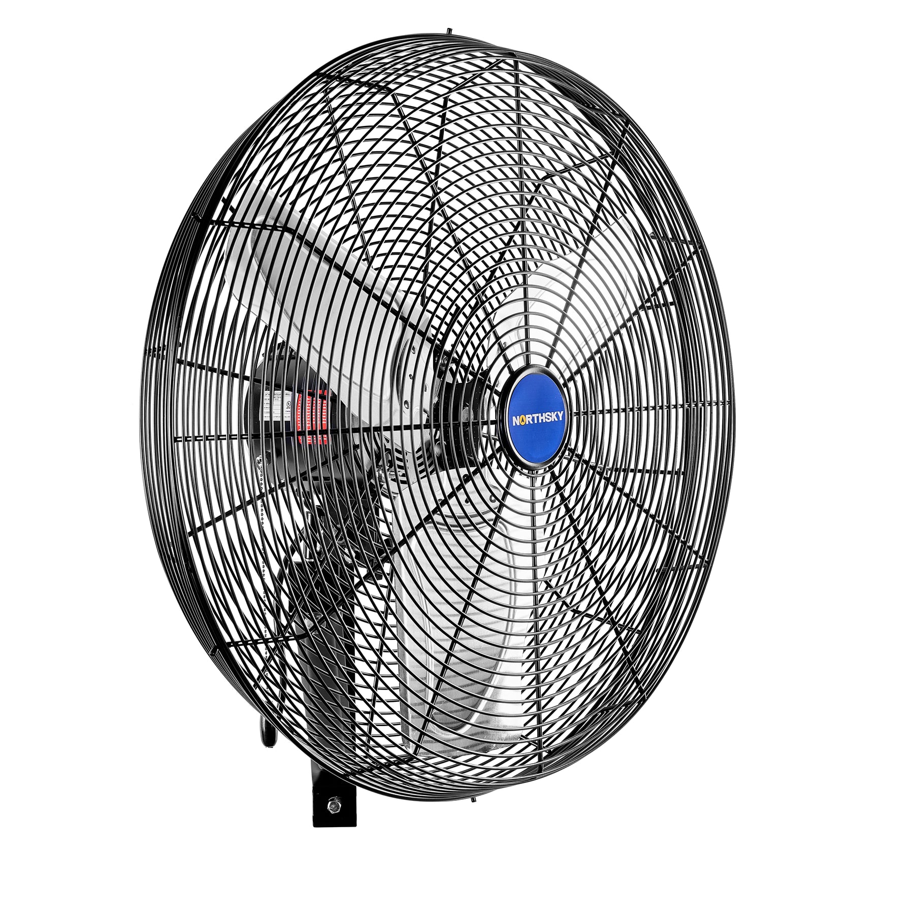 24 in Non-Oscillating Wall-Mount Fan, 5,450 CFM, 2 speeds, 1/4 HP