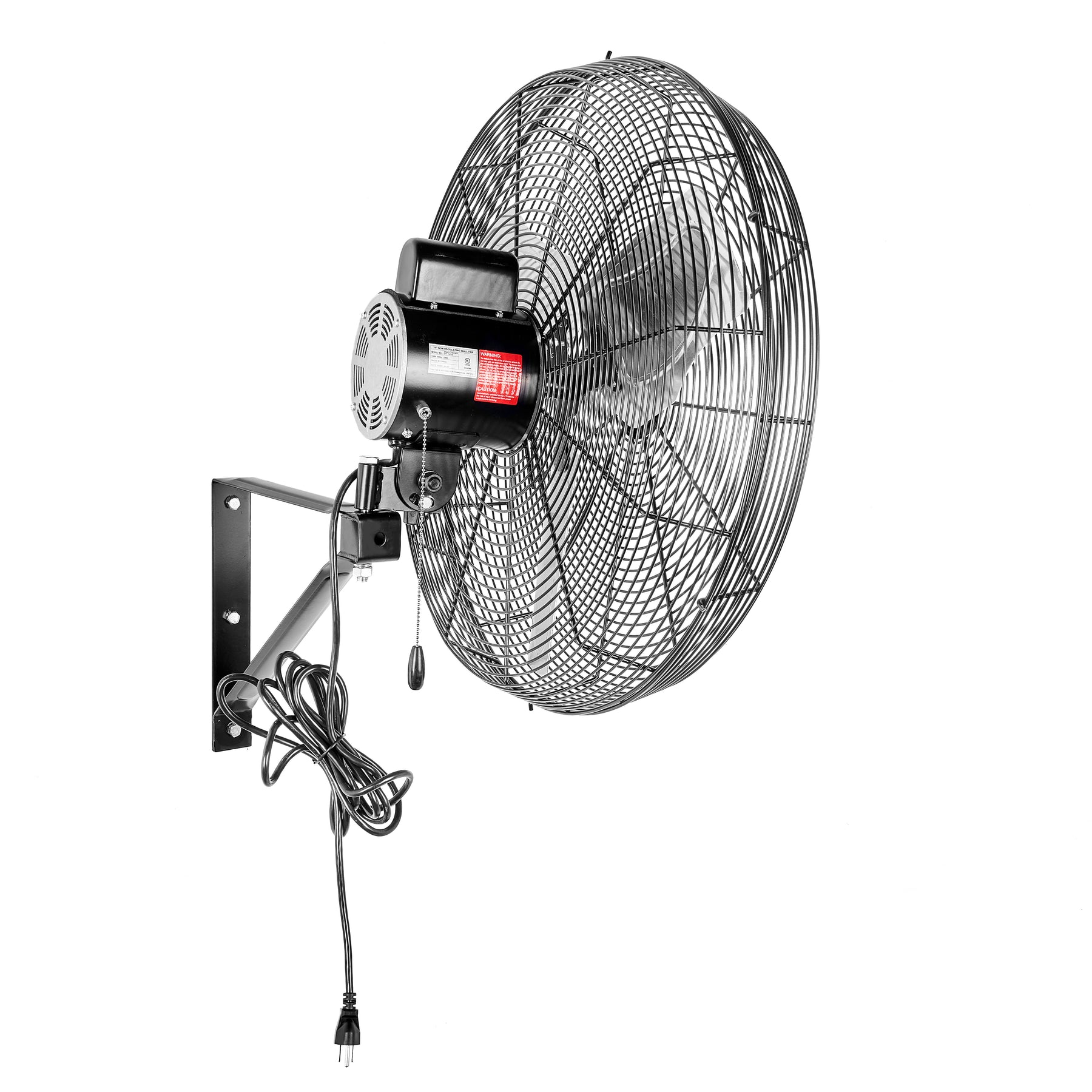 24 in Non-Oscillating Wall-Mount Fan, 5,450 CFM, 2 speeds, 1/4 HP