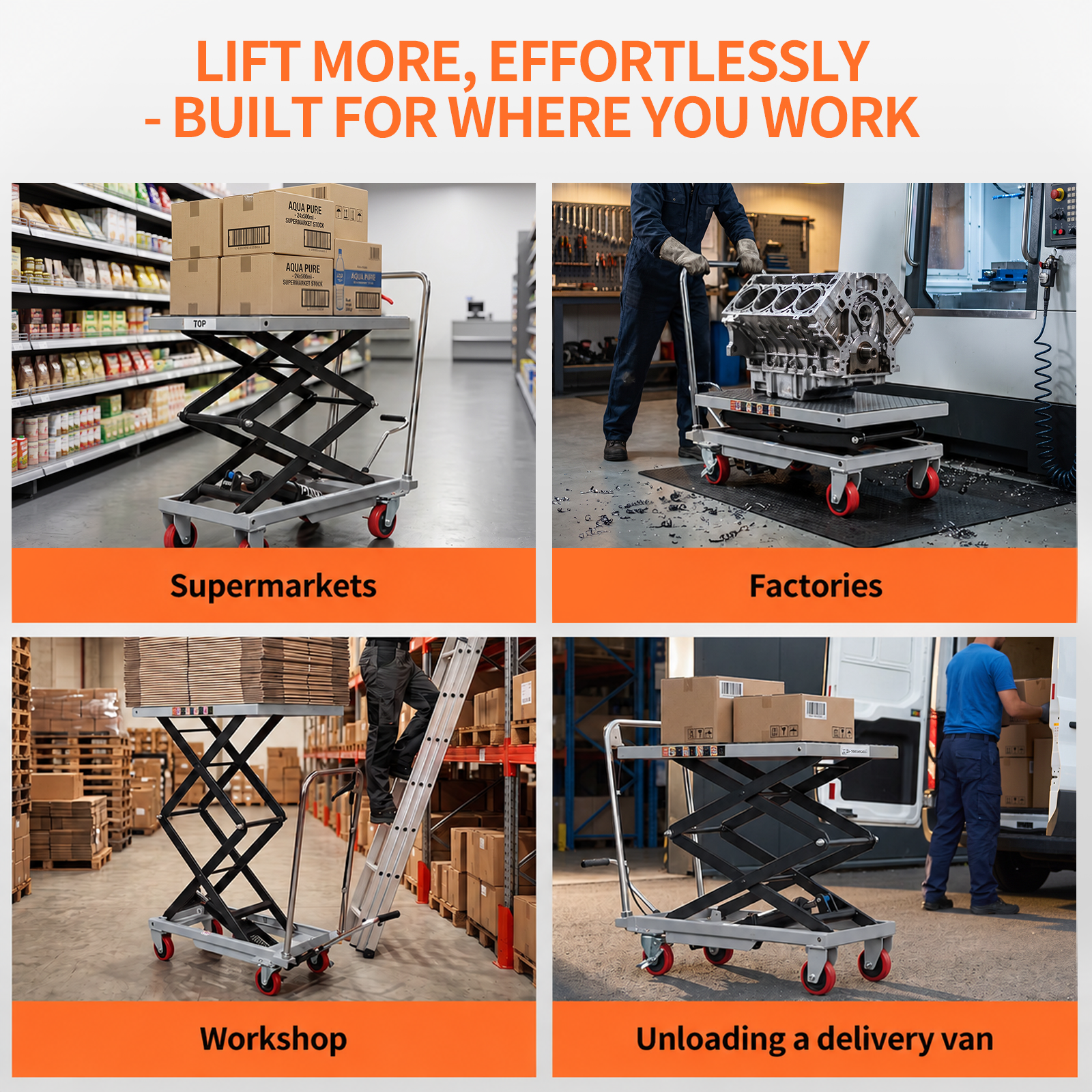 Hydraulic Lift Table Cart