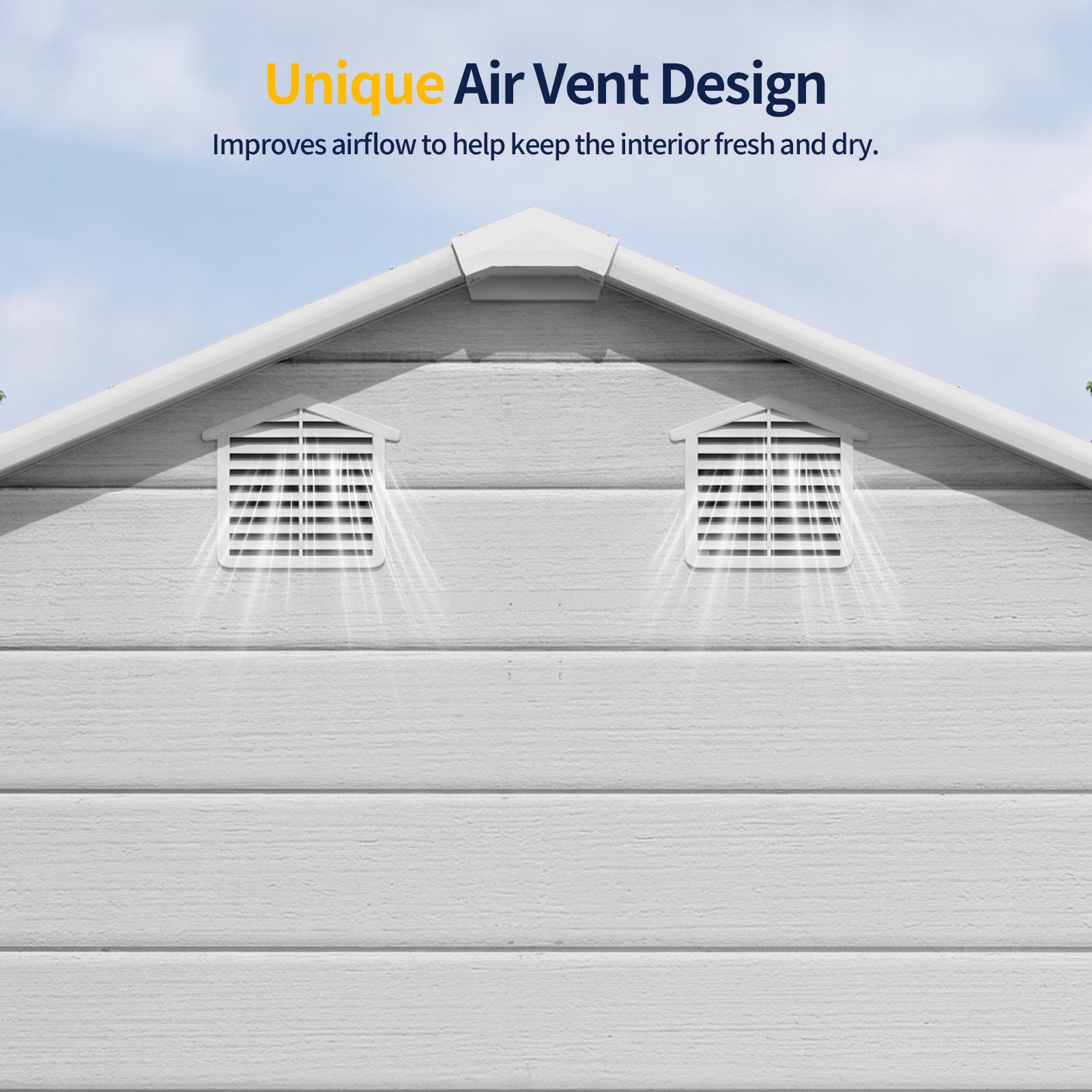 NORTHSKY 10x6 FT Shed with Floor, Large Resin Storage Shed with Windows