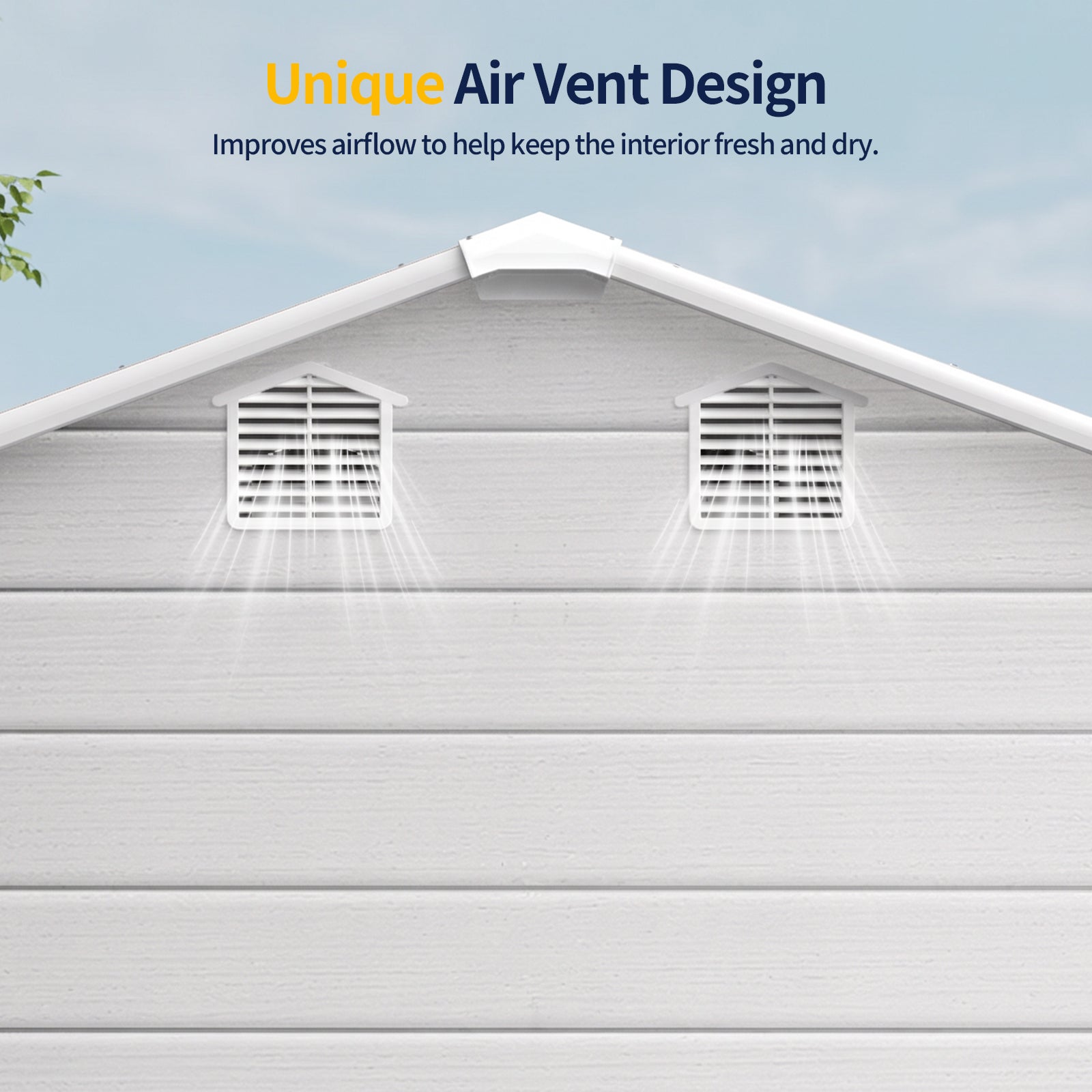 NORTHSKY 8x6 FT Resin Storage Shed with Floor, Outdoor Shed for Backyard