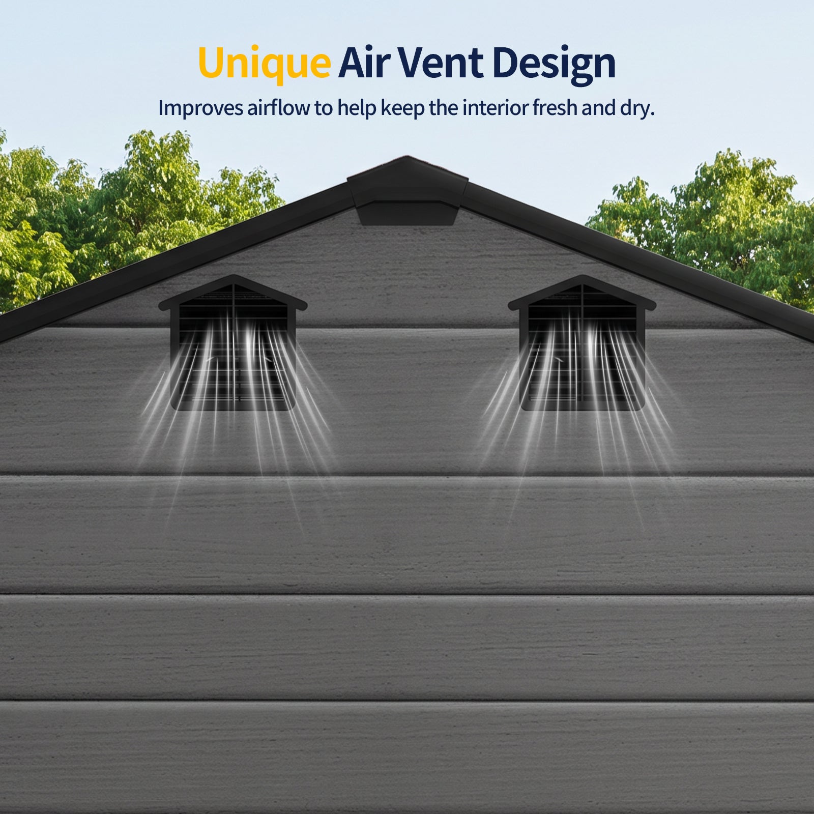 NORTHSKY 10x6 FT Shed with Floor, Large Resin Storage Shed with Windows