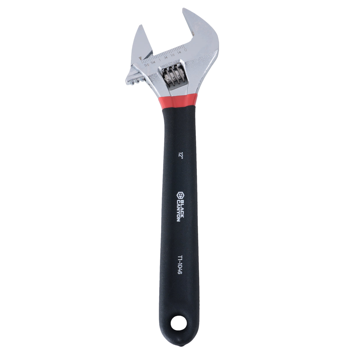 Adjustable Wrench w/ Comfort Grip, 12" Length, 1-5/8" Jaw Capacity