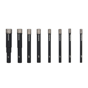Diamond Tip Drill Bits, 8-Piece Set