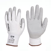 Cut Resistant Gloves, 13ga, Polyurethane Dip, M/8, 12 pairs