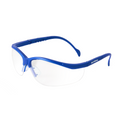 Half-Frame Safety Glasses, Clear Lens, Anti-Scratch, Anti-Fog, Blue