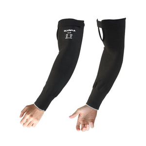 18 in Cut-Resistant Sleeves w/o Thumbhole, Cut Level A4, Polyester/HPPE/Fiberglass, 1 pair