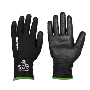 Cut-Resistant Gloves, S/7, Sandy, Black, Cut Level A4, 12 Pairs