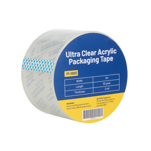 3 in Acrylic Packaging Tape, Clear, 2 mil, 110 yd Roll