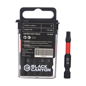 Impact Screwdriver Bits, Torx T27, 15-pack