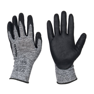 Foam Nitrile Dipped Knit Gloves, 15ga, XL/10, Gray/Black, 12 pairs