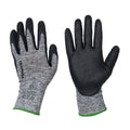 Nitrile Dipped Knit Gloves, S/7, Foam, Gray/Black, 12 Pairs