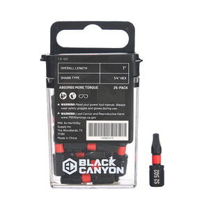 Impact Screwdriver Bits, Square SQ2, 25-pack