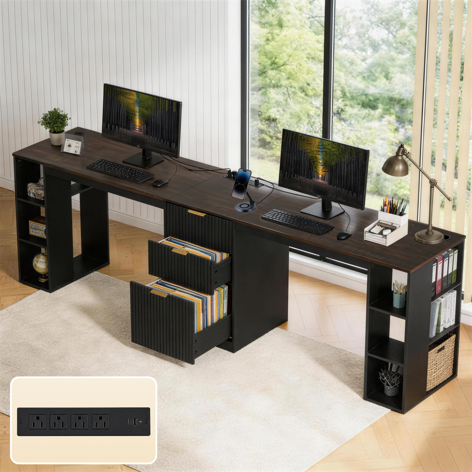 Double Workstation, Black