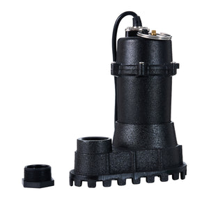 Cast Iron Sump Pump w/o Float Switch, 1/2 HP, 58 GPM at 10 ft