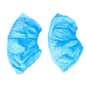 Disposable Shoe Covers, Slip-Resistant Polypropylene, Blue, XL, 100 count