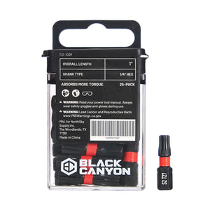 Impact Screwdriver Bits, Torx T27, 25-pack