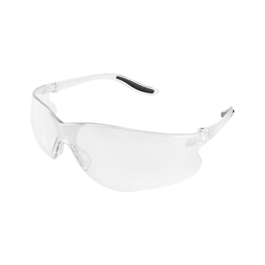 Frameless Safety Glasses, Clear, Anti-Scratch, Wraparound, 12 pairs