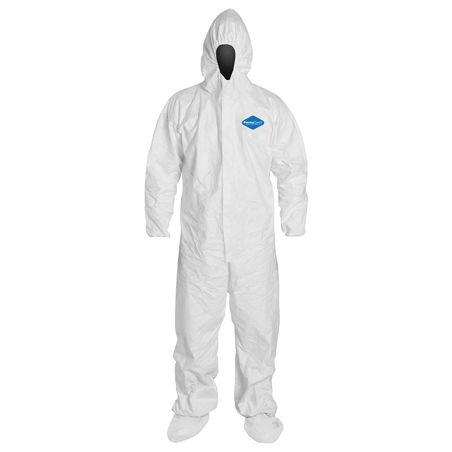 Permagard Microporous Coveralls - Hood & Boots, XL