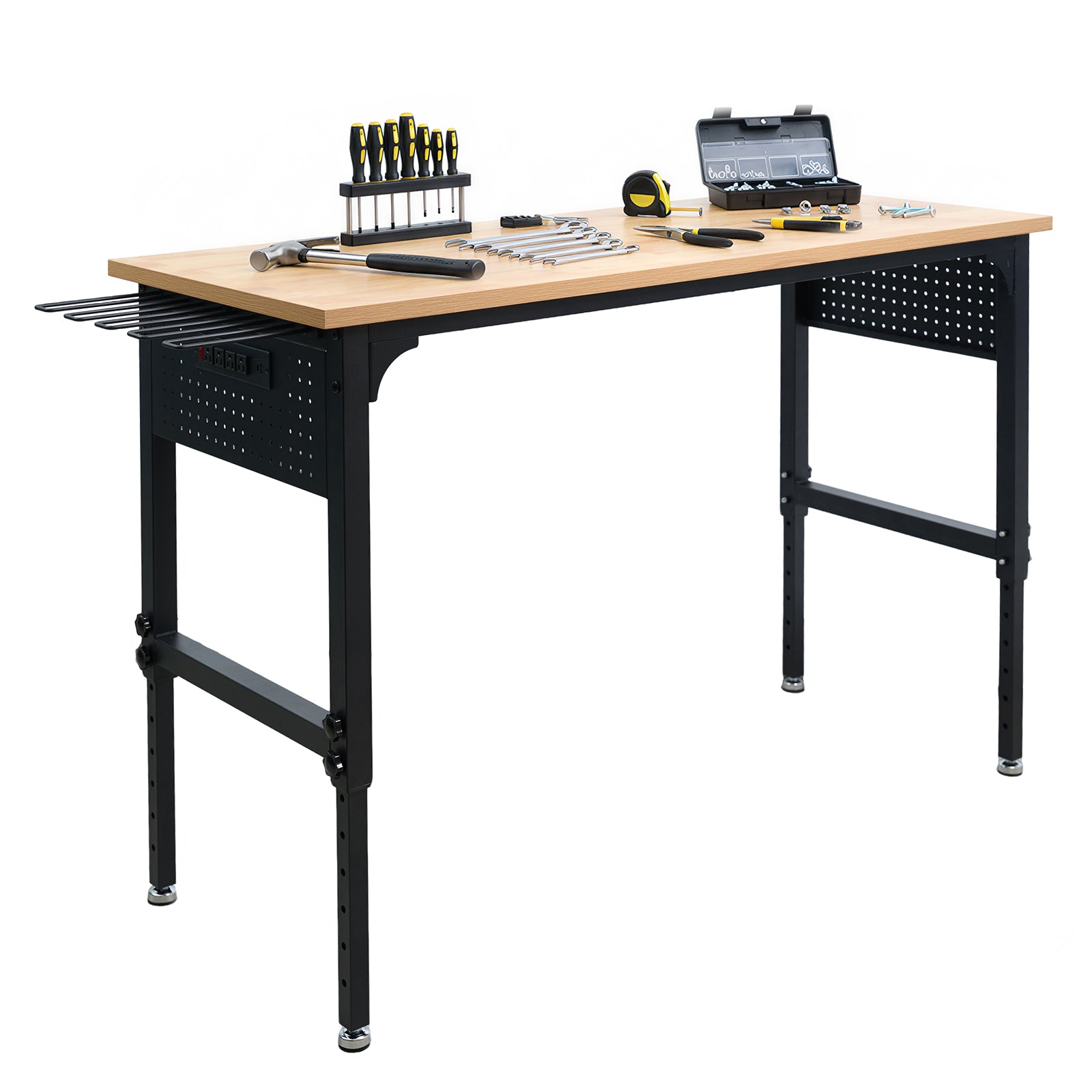 Workbench, 60" x 24", Adjustable Height, 2300 Lbs Capacity