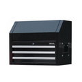 Flip-Top Chest, 3 Drawers, 27" x 18", Black