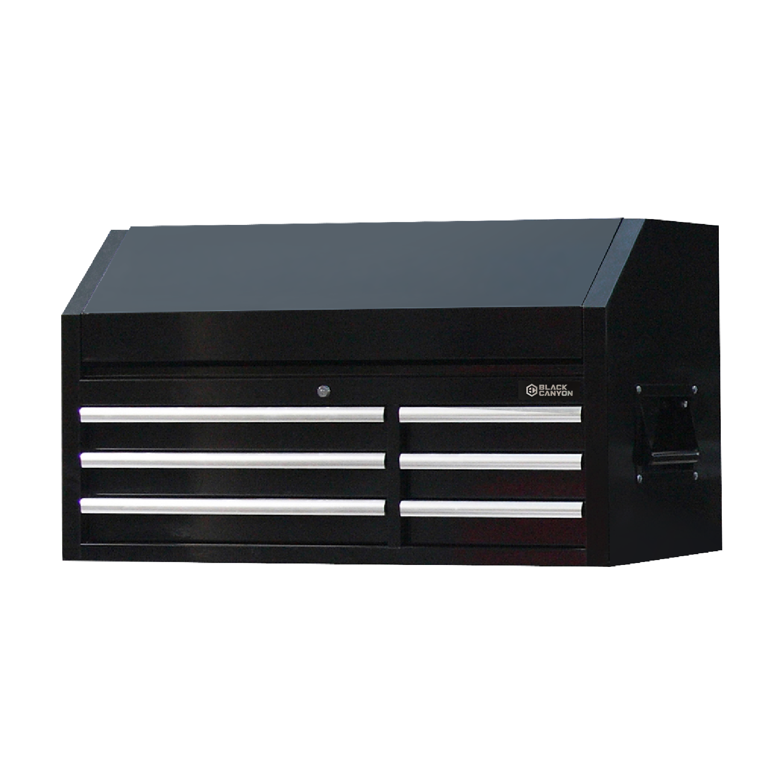 Flip-Top Chest, 6 Drawers, 42" x 18", Black