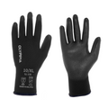 Polyurethane Dipped Knit Gloves, 13ga, XL/10, Black, 12-Pairs