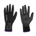 Polyurethane Dipped Knit Gloves, 13ga, XXL/11, Black, 12-Pairs