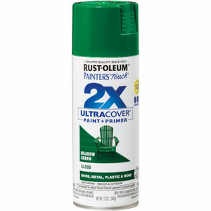 Painter's Touch 2X Spray Paint, Gloss Meadow Green, 12 oz.