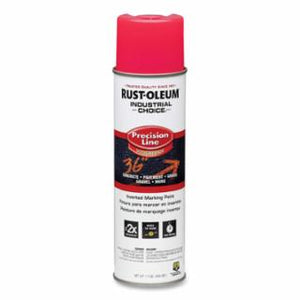 Industrial Choice Marking Spray Paint, Precision Line, Inverted, Fluorescent Pink, 17-oz.