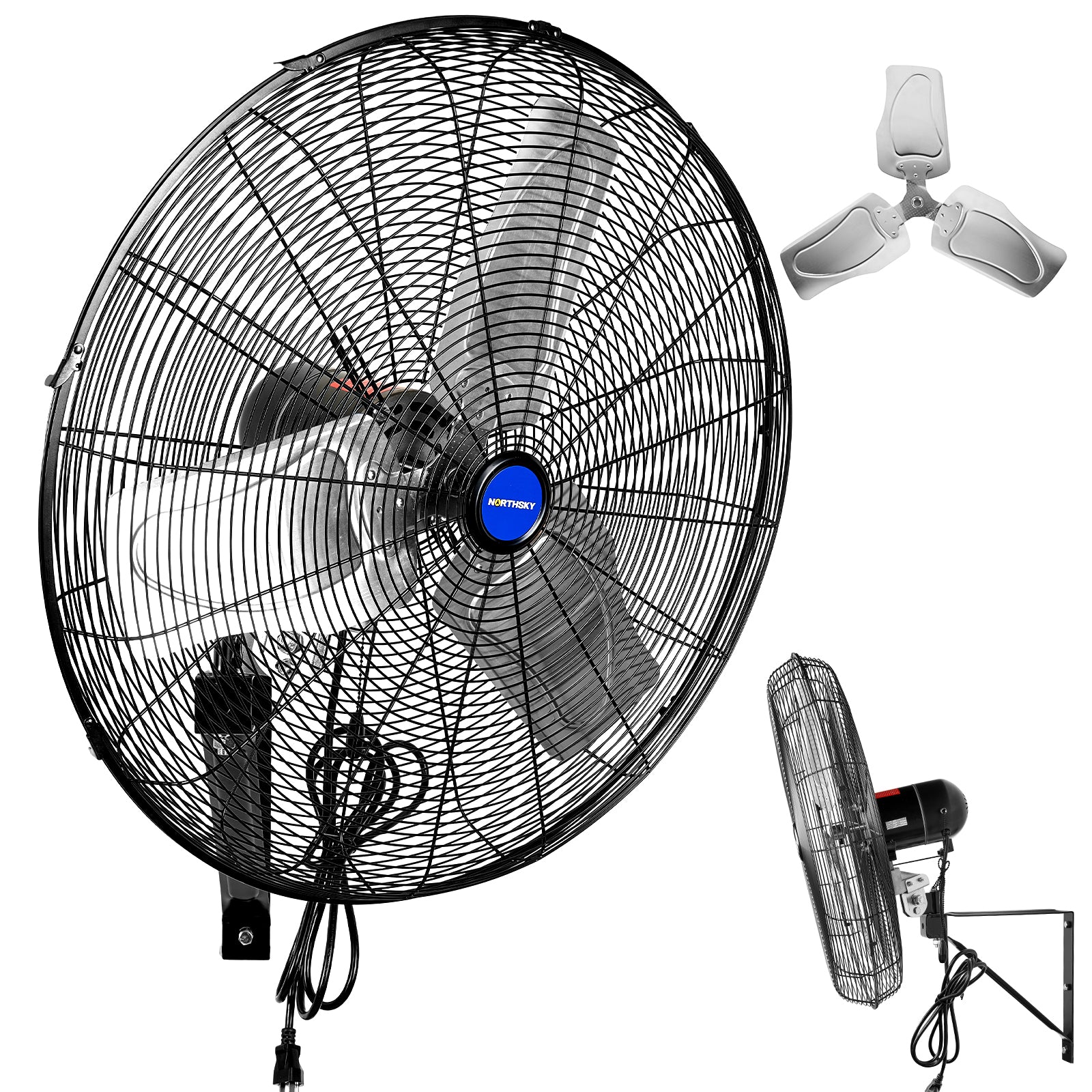 30" Blade Dia, 8200/6600/6400 cfm, 120V, 1/6 Motor HP