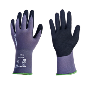 Sandy Nitrile Dipped Knit Gloves, S/7, Gray / Black, 12 Pairs