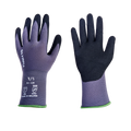 Sandy Nitrile Dipped Knit Gloves, S/7, Gray / Black, 12 Pairs