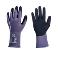 Sandy Nitrile Dipped Knit Gloves, L/9, Gray / Black, 12 Pairs