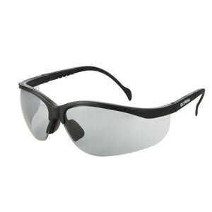 Half-Frame Safety Glasses, I/O Light Smoke, Anti-Scratch, Anti-Fog, Adjustable Arms, Black