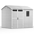 NORTHSKY 8x6 FT Resin Storage Shed with Floor, Outdoor Shed for Backyard