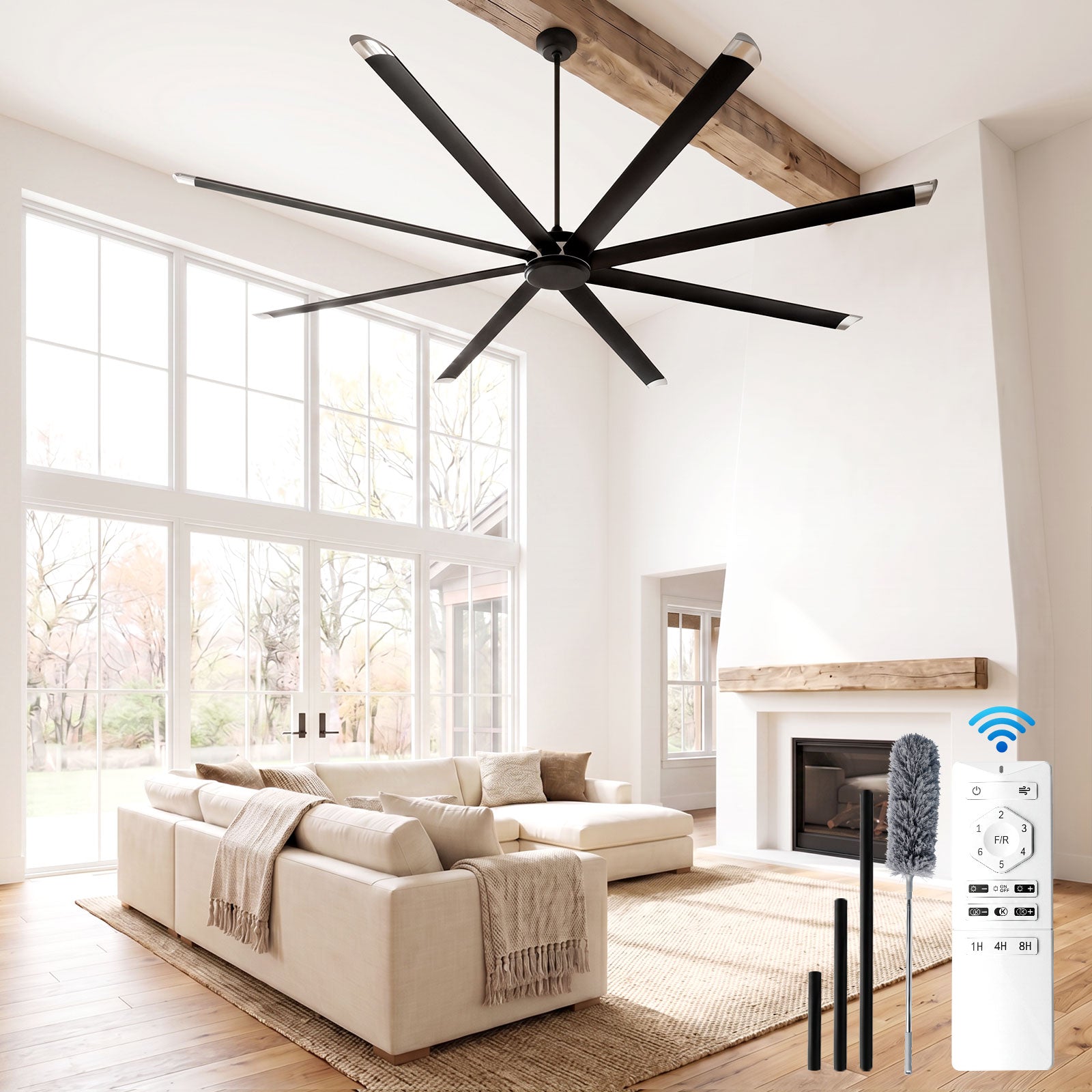 120" Ceiling Fan without Light
