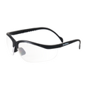 Half-Frame Safety Glasses, Clear, Anti-Scratch, Anti-Fog, Black
