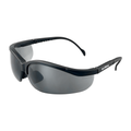 Half-Frame Safety Glasses, Smoke, Anti-Scratch, Anti-Fog, Black